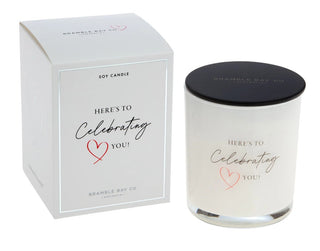Here's to celebrating you Soy Candle